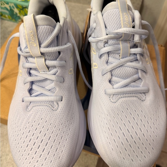 Asics Light Blue and Cream Athletic Shoes - Picture 6 of 8